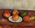 静物画の皿と果物 2 ポール・セザンヌ